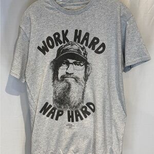 Classic Gray Graphic Tee with Motivational Print